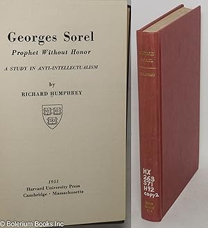 Seller image for Georges Sorel; prophet without honor for sale by Bolerium Books Inc.