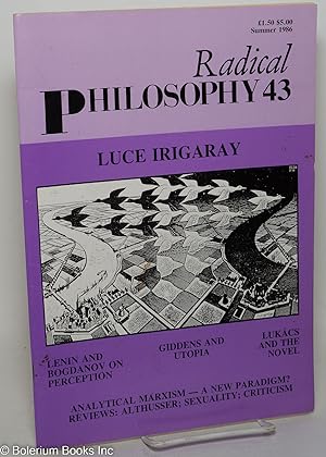 Bild des Verkufers fr Radical Philosophy: no. 43 (Summer 1986) zum Verkauf von Bolerium Books Inc.