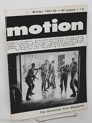 Imagen del vendedor de Motion: the university film magazine; #2, Winter 1961/62 a la venta por Bolerium Books Inc.