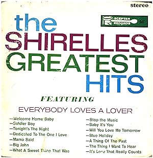 the Shirelles Greatest Hits / Featuring 'Everybody Loves A Lover' (VINYL ROCK 'N ROLL LP)