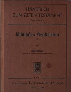 Bild des Verkufers fr Biblische Reallexikon. Handbuch zum Alten Testament : Reihe 1 ; 1 zum Verkauf von Schrmann und Kiewning GbR