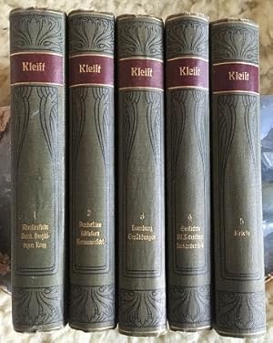 H.v. Kleists Werke [in fünf Bänden]. komplett Im Verein mit Georg Minde-Pouet und Reinhold Steig ...