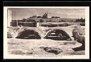 Seller image for Ansichtskarte Carthage, Anciennes Citernes Romaines de la Malga et la Basilique Primatiale for sale by Bartko-Reher