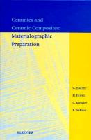 Imagen del vendedor de Ceramics and Ceramic Composites: Materialographic Preparation a la venta por moluna