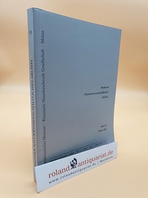 Bild des Verk�ufers f�r Mainzer Naturwissenschaftliches Archiv: Band 53 - Mainz 2016 zum Verkauf von Roland Antiquariat UG haftungsbeschr�nkt