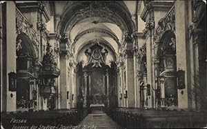 Seller image for Foto Ansichtskarte / Postkarte Passau in Niederbayern, Inneres der Studien-(Jesuiten) Kirche for sale by akpool GmbH