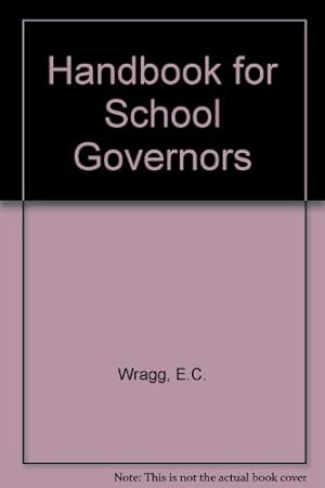 Imagen del vendedor de Handbook for School Governors a la venta por WeBuyBooks