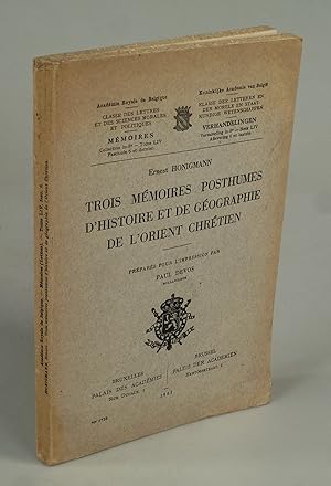 Imagen del vendedor de Trois mmoires posthumes d'histoire et de gographie de l'Orient chrtien. a la venta por Antiquariat Dorner