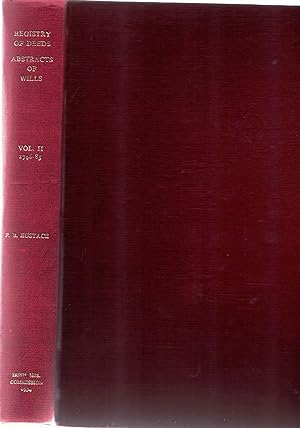 Registry of Deeds Dublin Abstracts of Wills Vol.I 1746-1785.