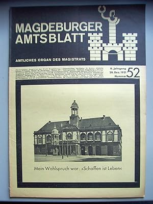 Magdeburger Amtsblatt. Amtliches Organ des Magistrats. Jg. 8 Nr. 36 (5. Sept.) bis 52 (28. Dez. 1...