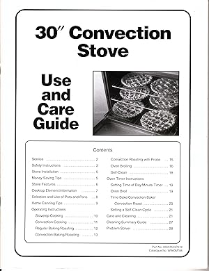 GE Profile 30" Convection Stove 4 Booklet Collection (INSTRUCTION BOOKLETS ONLY!)