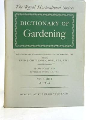 Seller image for Dictionary of Gardening Vol I: A-CO for sale by World of Rare Books