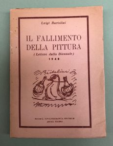 Bild des Verkufers fr IL FALLIMENTO DELLA PITTURA (LETTERE DALLA BIENNALE) 1948 zum Verkauf von AL VECCHIO LIBRO