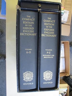 The Compact Edition of the Oxford English Dictionary - 2 Volume Set in Slipcase with magnifying g...