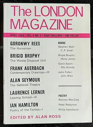 Bild des Verkufers fr London Magazine Volume 4 No 1 April 1964 / Norman MacCaig 4 poems / Goronwy Rees "The Horsemen" / Brigid Brophy "The Waste Disposal Unit a play / Laurence Lerner "Leaving School - III" / Stephen Wall "The Novels of C.P. Snow" zum Verkauf von Shore Books