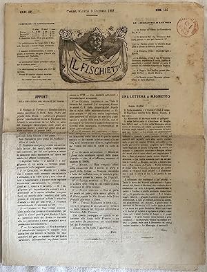 IL FISCHIETTO TORINO 17 NOVEMBRE 1863,