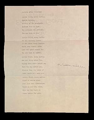 (Typescript Poem Signed) Lullaby After Christmas