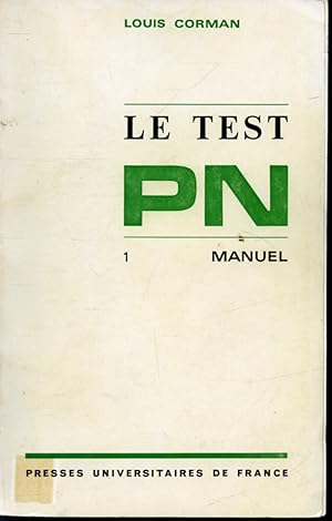 Seller image for Le test PN Manuel 1 for sale by Librairie Le Nord