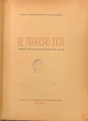 El Derecho Inca segun Felipe Guaman Poma de Ayala