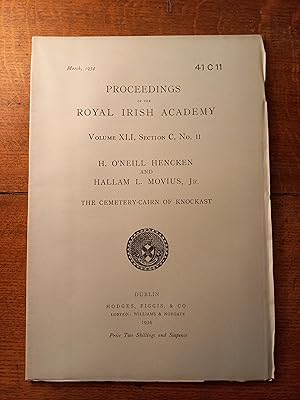 Imagen del vendedor de The Cemetery-Cain of Knockast: Proceedings of the Royal Irish Academy, Volume 41, Section C, No. 11 a la venta por Temple Bar Bookshop