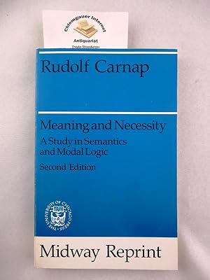 Immagine del venditore per Meaning and Necessity: A Study in Semantics and Modal Logic (Midway Reprint) ISBN 10: 0226093476ISBN 13: 978022609347 venduto da Chiemgauer Internet Antiquariat GbR