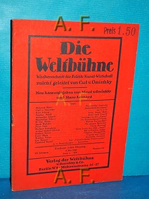 Bild des Verkufers fr Die Weltbhne Nummer 18, III. Jahrgang, 4. Mai 1948 : Wochenschrift fr Politik-Kunst-Wirtschaft. zuletzt geleitet von Carl v. Ossietzky. zum Verkauf von Antiquarische Fundgrube e.U.