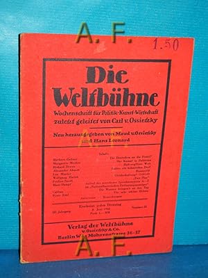 Bild des Verkufers fr Die Weltbhne Nummer 23, III. Jahrgang, 8. Juni 1948 : Wochenschrift fr Politik-Kunst-Wirtschaft. zuletzt geleitet von Carl v. Ossietzky. zum Verkauf von Antiquarische Fundgrube e.U.