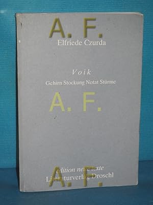 Bild des Verkufers fr Voik : Gehirn Stockung Notat Strme 10.10.1989 - 29.12.1990. Edition neue Texte zum Verkauf von Antiquarische Fundgrube e.U.