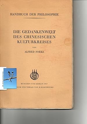 Bild des Verkufers fr Die Gedankenwelt des chinesischen Kulturkreises. Reihe: Handbuch der Philosophie. zum Verkauf von Antiquariat Schrter -Uta-Janine Strmer