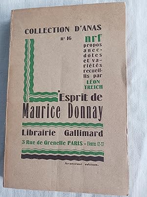 Image du vendeur pour L'ESPRIT DE MAURICE DONNAY mis en vente par Librairie RAIMOND