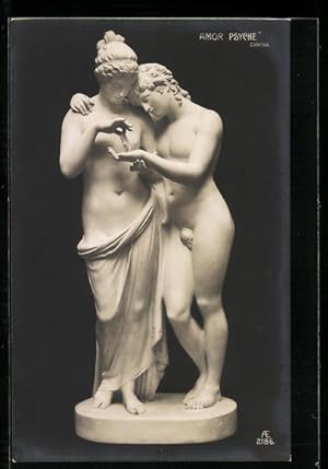 Bild des Verkufers fr Ansichtskarte Plastik Amor Psyche von Canova zum Verkauf von Bartko-Reher