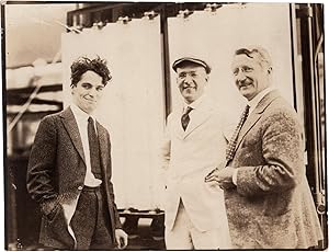 Shoulder Arms (Original photograph of Charlie Chaplin, Upton Sinclair, and Rob Wagner on the set ...