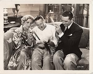 Seller image for The Spanish Cape Mystery (Original photograph of Lewis D. Collins, Helen Twelvetrees, and Donald Cook examining celluloid strips from the day on the set of the 1935 film) for sale by Royal Books, Inc., ABAA