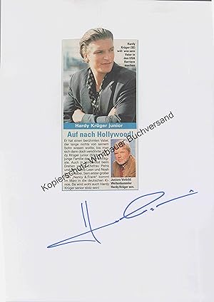 Bild des Verkufers fr Original Autogramm Hardy Krger jr. /// Autograph signiert signed signee zum Verkauf von Antiquariat im Kaiserviertel | Wimbauer Buchversand