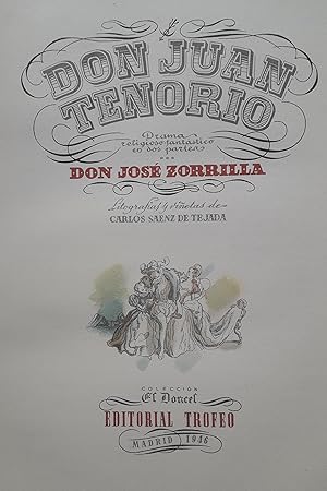 Imagen del vendedor de DON JUAN TENORIO a la venta por LIBRERIA ANTICUARIO BELLVER MADRID