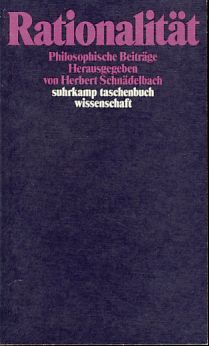 Bild des Verkufers fr Rationalitt : philos. Beitr. Suhrkamp-Taschenbuch Wissenschaft 449. zum Verkauf von Fundus-Online GbR Borkert Schwarz Zerfa