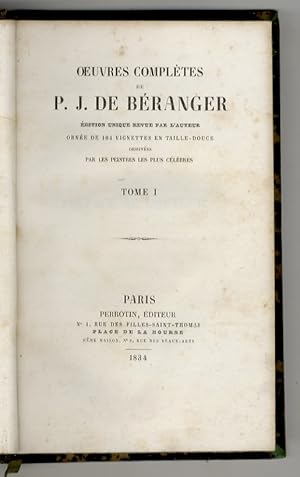 Oeuvres complètes. Edition unique revue par l'Auteur. Ornée de 104 vignettes en taille-douce dess...