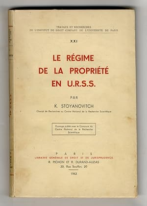 Imagen del vendedor de Le rgime de la proprit en U.R.S.S. a la venta por Libreria Oreste Gozzini snc