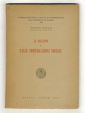 Il delitto di false comunicazioni sociali.