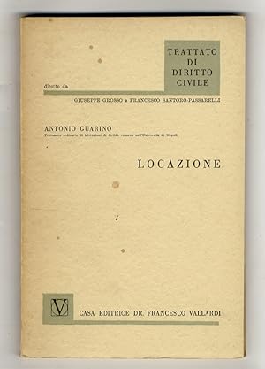 Seller image for Locazione. for sale by Libreria Oreste Gozzini snc