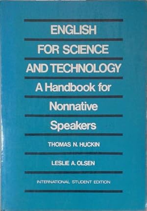 Imagen del vendedor de English for Scien and Technology: A Handbook for Nonnative Speakers a la venta por SEATE BOOKS