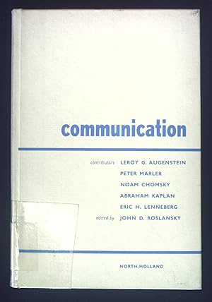 Seller image for Communication a Discussion at the Nobel Conference. for sale by books4less (Versandantiquariat Petra Gros GmbH & Co. KG)