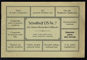 Schnittheft DS Nr. 7. "Des kleinen Baumeisters Hilfsbuch". -