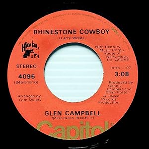 Imagen del vendedor de Rhinestone Cowboy / Lovelight [7" 45 rpm Single] a la venta por Kayleighbug Books, IOBA