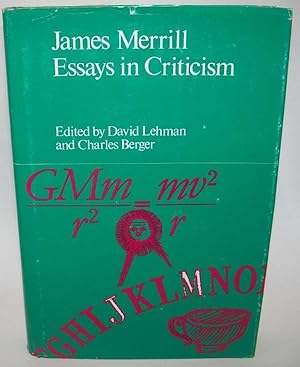 Seller image for James Merrill: Essays in Criticism for sale by Easy Chair Books