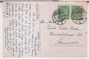 Imagen del vendedor de Originale Postkarte an Herrn Pastor Victor Bode, Bandelstrasse 23, Hannover, gestempelt 11. 2. 25, Bad Neuenahr. - a la venta por Antiquariat Carl Wegner