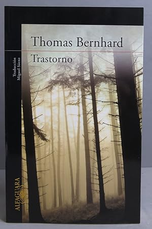 Imagen del vendedor de Trastorno. Thomas Bernhard a la venta por EL DESVAN ANTIGEDADES