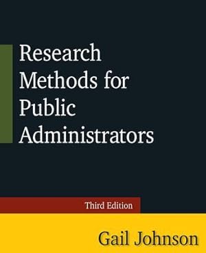 Imagen del vendedor de Johnson, G: Research Methods for Public Administrators a la venta por moluna
