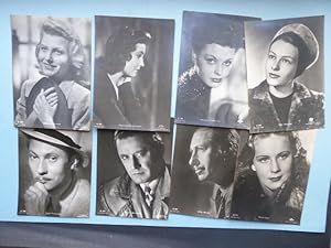 Konvolut von 8 Fotokarten von Schauspieler-innen: Ilse Werner, Willy Birgel, Margot Hielscher, Ha...