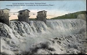 Image du vendeur pour Ansichtskarte / Postkarte Panama, Gatun Spillway, Gatun Dam, Panama Canal, Hydroelectric Plant mis en vente par akpool GmbH